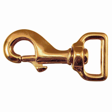 Midwest Fastener 1" Brass Swivel Harness Snap Hooks 10PK 52197